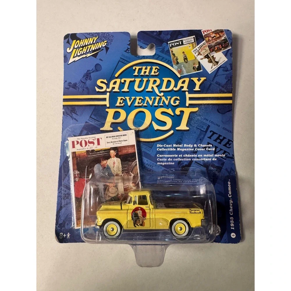 Johnny Lightning Saturday Evening Post 1955 Chevy Cameo Yellow Norman Rockwell